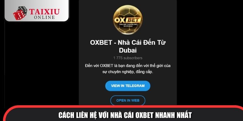 Đa dạng các kênh liên hệ Oxbet