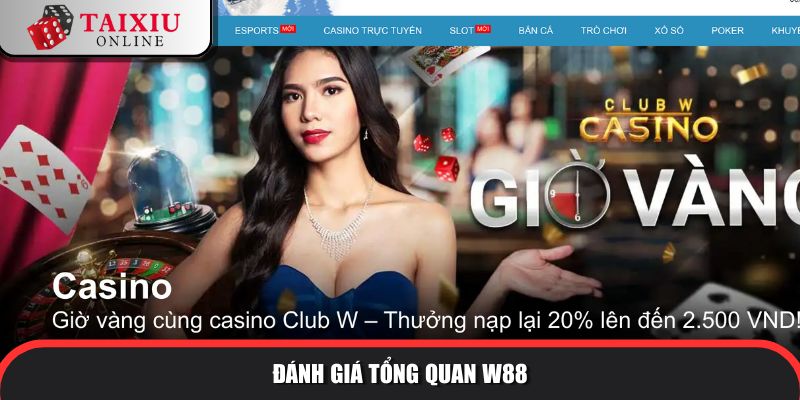 Đánh giá tổng quan về nhà cái tài xỉu W88