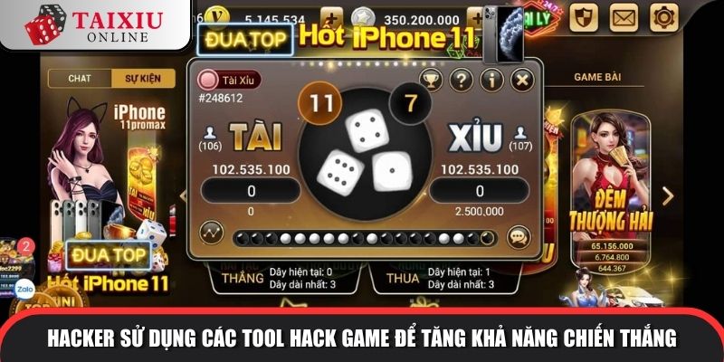 Hacker sử dụng các tool hack game để tăng khả năng chiến thắng