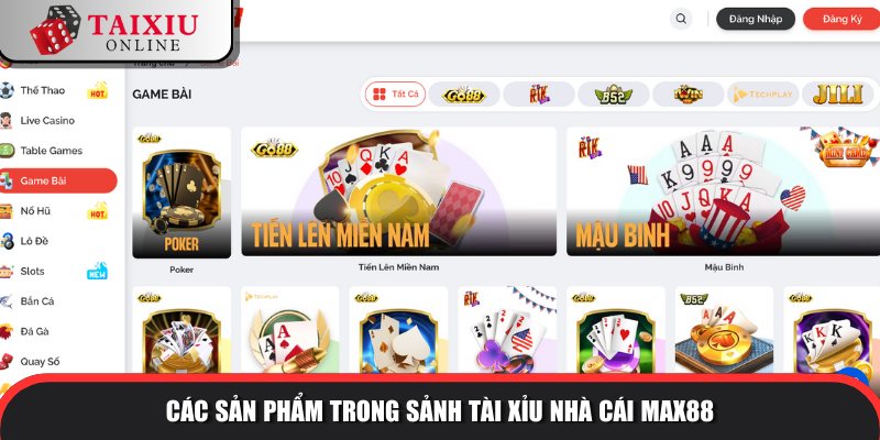 Sảnh tài xỉu đa dạng
